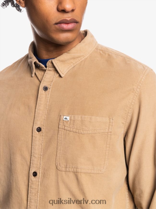 vīriešiem Quiksilver dūmu takas krekls ar garām piedurknēm tanīns 88064R1224