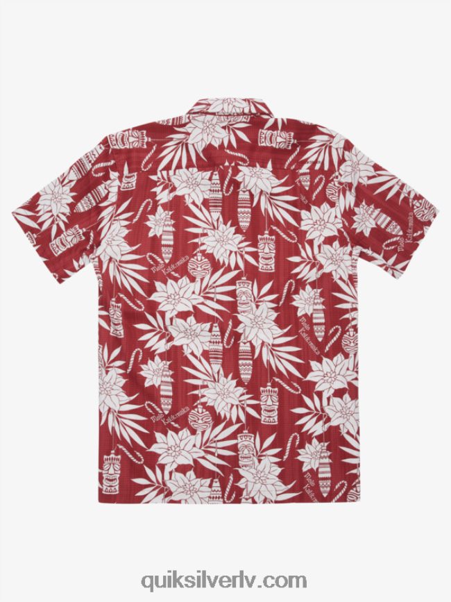 vīriešiem Quiksilver ūdensvīra brīvdienu krekls ar īsām piedurknēm rožkoka brīvdienu laiks 88064R1796