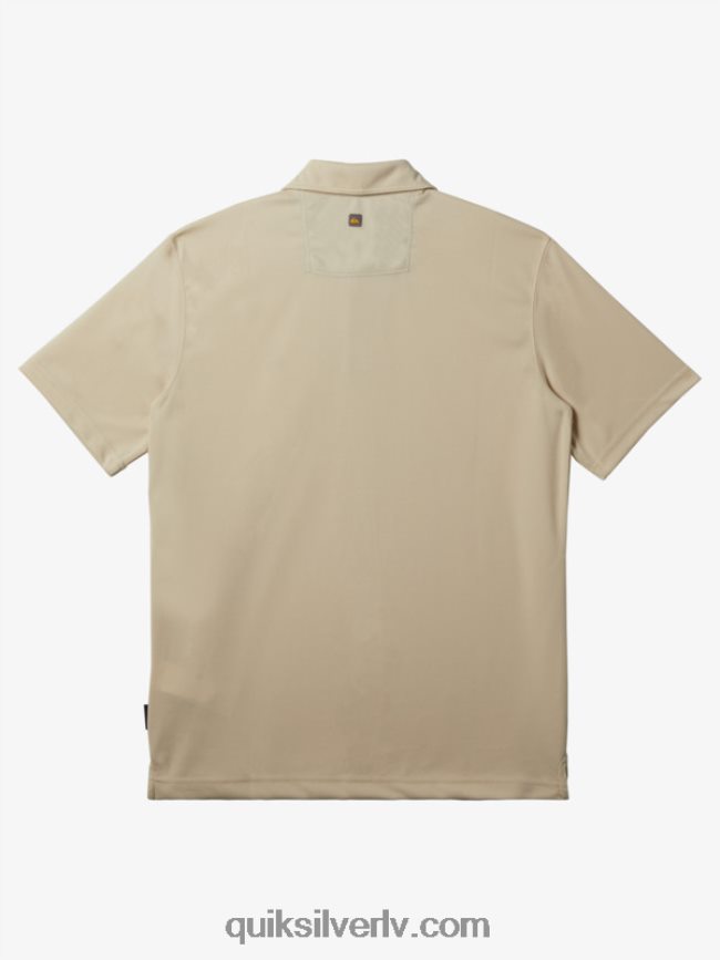 vīriešiem Quiksilver ūdensvīra ūdens polo krekls ar īsām piedurknēm Brūnie rīsi 88064R95