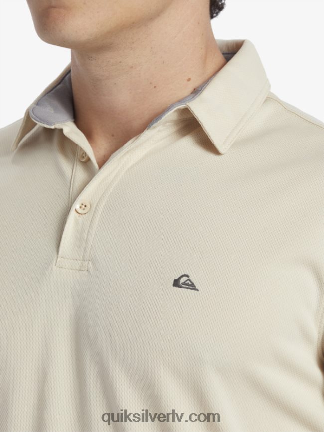 vīriešiem Quiksilver ūdensvīra ūdens polo krekls ar īsām piedurknēm Brūnie rīsi 88064R95