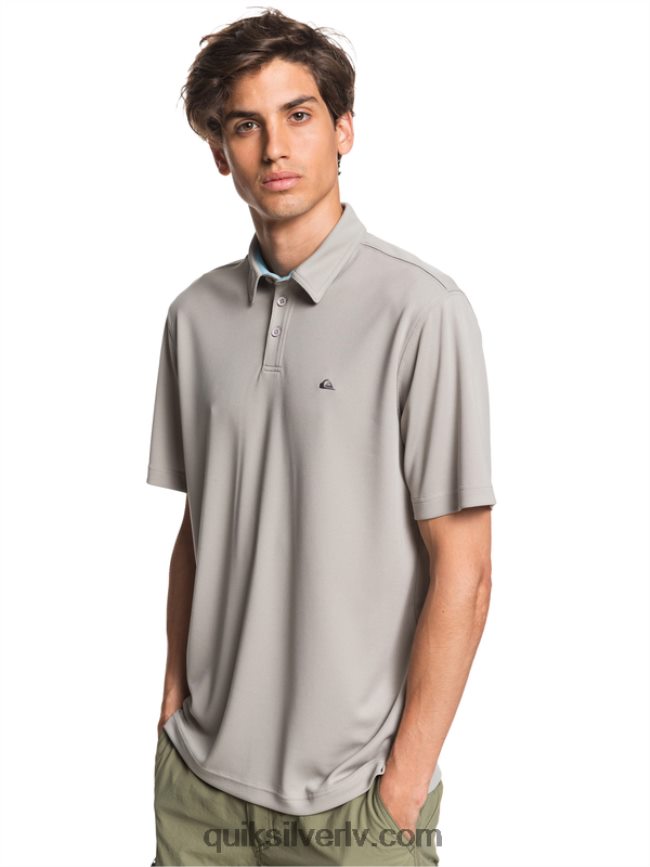 vīriešiem Quiksilver ūdensvīra ūdens polo krekls ar īsām piedurknēm krama pelēks 88064R99