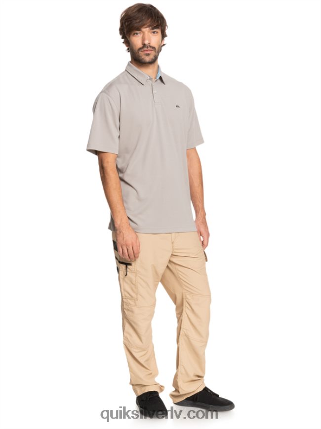 vīriešiem Quiksilver ūdensvīra ūdens polo krekls ar īsām piedurknēm krama pelēks 88064R99