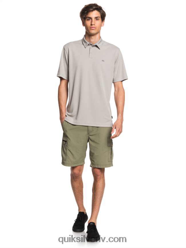 vīriešiem Quiksilver ūdensvīra ūdens polo krekls ar īsām piedurknēm krama pelēks 88064R99