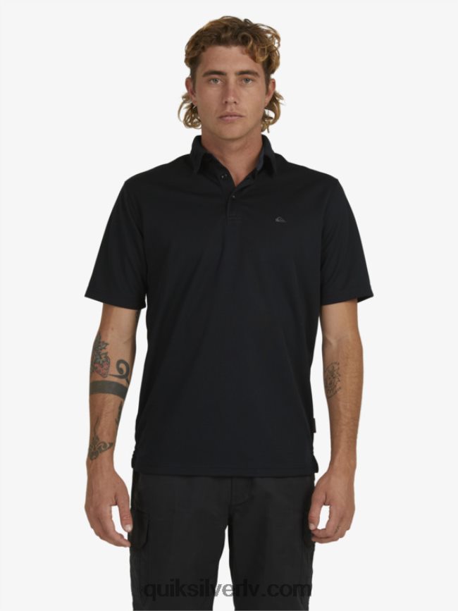 vīriešiem Quiksilver ūdensvīra ūdens polo krekls ar īsām piedurknēm melns 88064R98