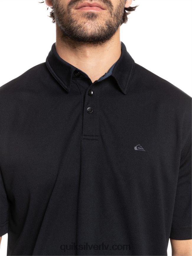 vīriešiem Quiksilver ūdensvīra ūdens polo krekls ar īsām piedurknēm melns 88064R98