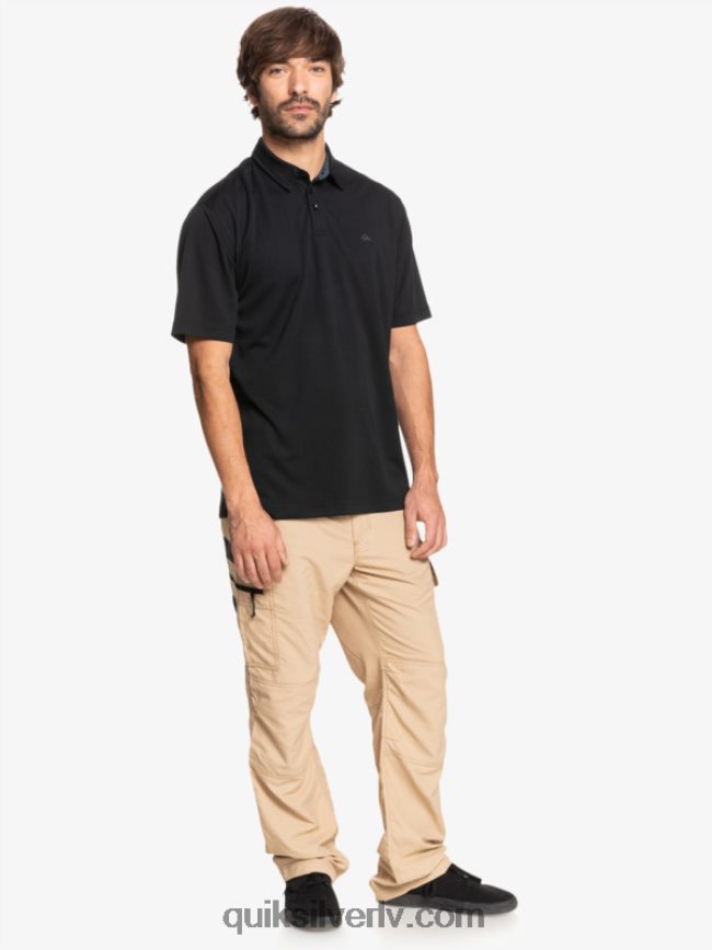 vīriešiem Quiksilver ūdensvīra ūdens polo krekls ar īsām piedurknēm melns 88064R98