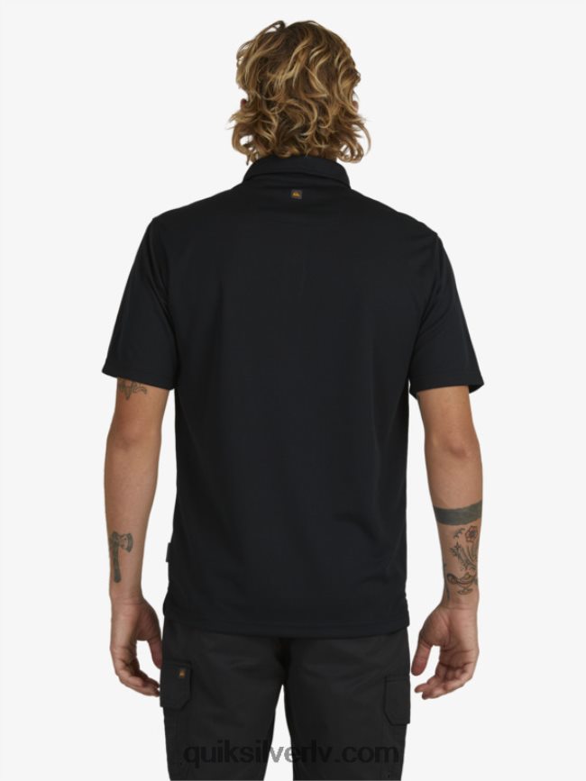 vīriešiem Quiksilver ūdensvīra ūdens polo krekls ar īsām piedurknēm melns 88064R98