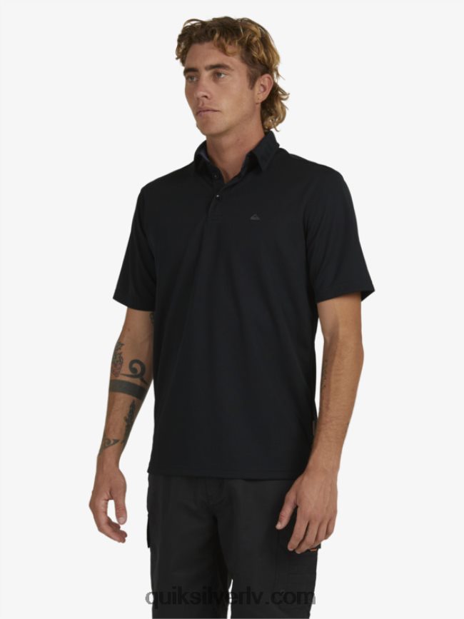 vīriešiem Quiksilver ūdensvīra ūdens polo krekls ar īsām piedurknēm melns 88064R98