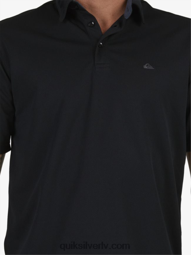 vīriešiem Quiksilver ūdensvīra ūdens polo krekls ar īsām piedurknēm melns 88064R98