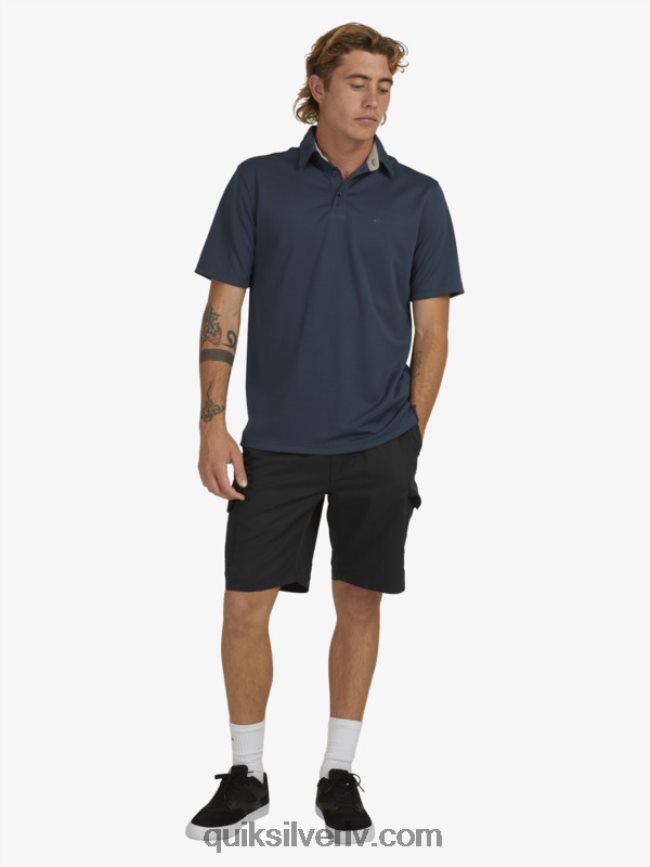 vīriešiem Quiksilver ūdensvīra ūdens polo krekls ar īsām piedurknēm pusnakts flote 88064R96