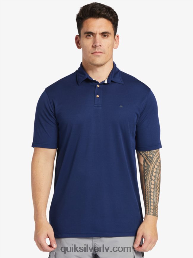 vīriešiem Quiksilver ūdensvīra ūdens polo krekls ar īsām piedurknēm pusnakts flote 88064R96