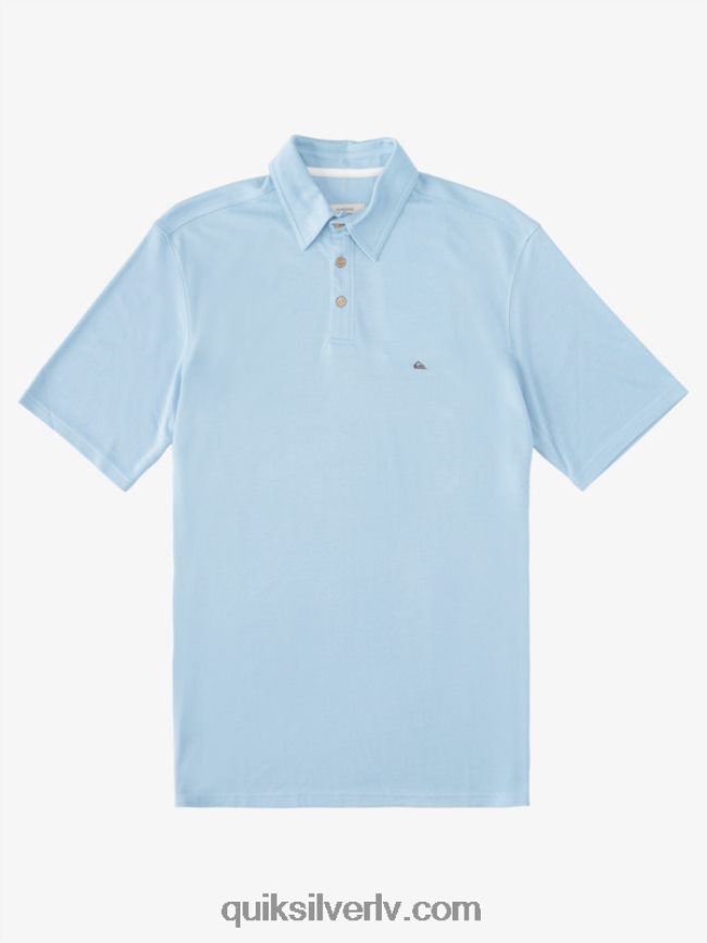 vīriešiem Quiksilver ūdensvīra ūdenspolo polo krekls ar īsām piedurknēm krēslas zils 88064R248