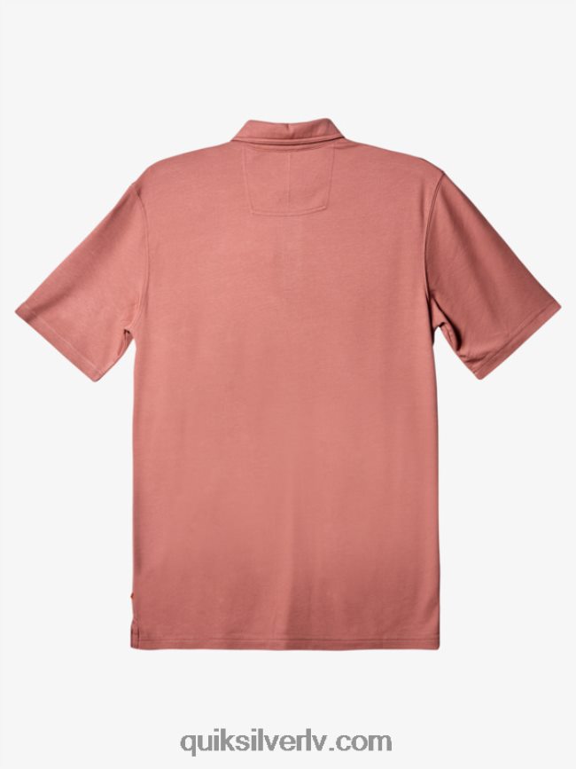 vīriešiem Quiksilver ūdensvīra ūdenspolo polo krekls ar īsām piedurknēm pelnu roze 88064R249
