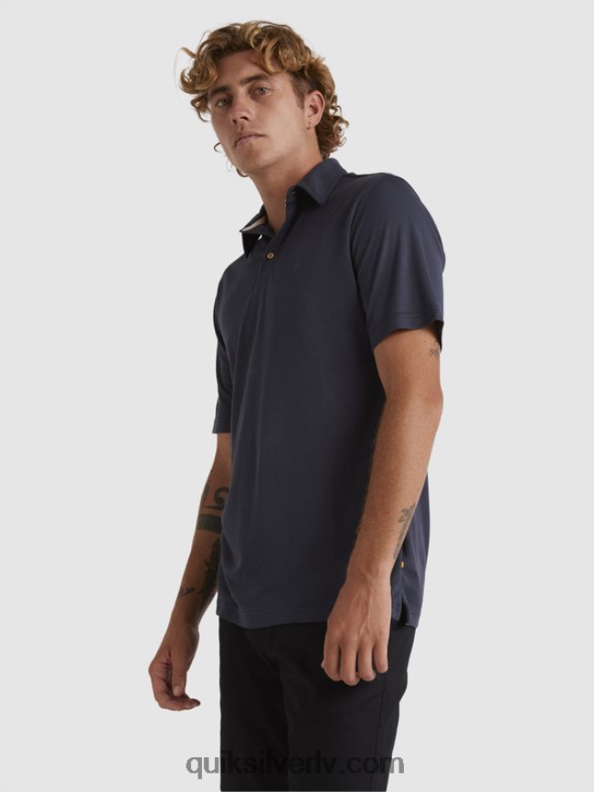 vīriešiem Quiksilver ūdensvīra ūdenspolo polo krekls ar īsām piedurknēm zilās naktis 88064R250