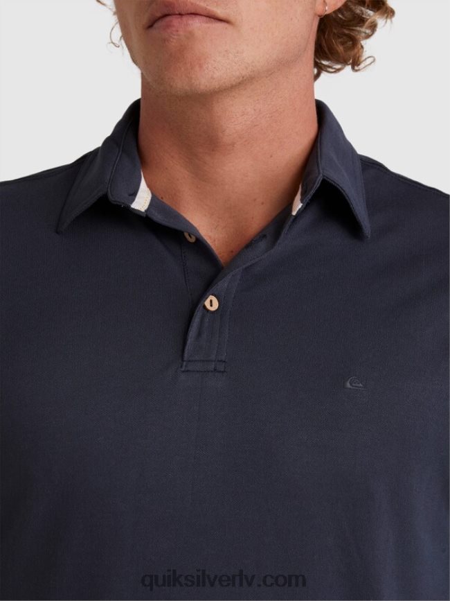 vīriešiem Quiksilver ūdensvīra ūdenspolo polo krekls ar īsām piedurknēm zilās naktis 88064R250