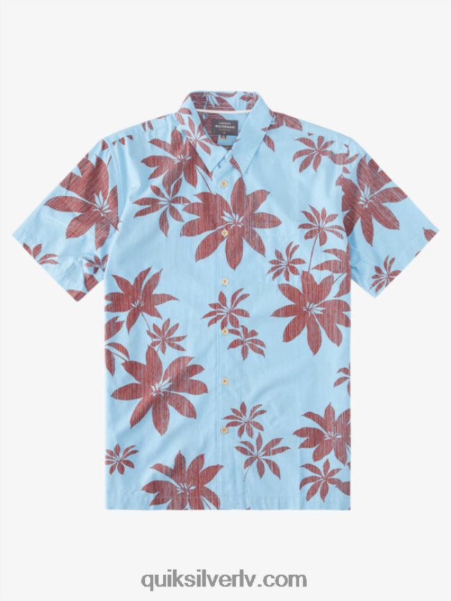 vīriešiem Quiksilver ūdensvīra karsto nakti krekls ar īsām piedurknēm krēslas zilas karstas naktis 88064R1487