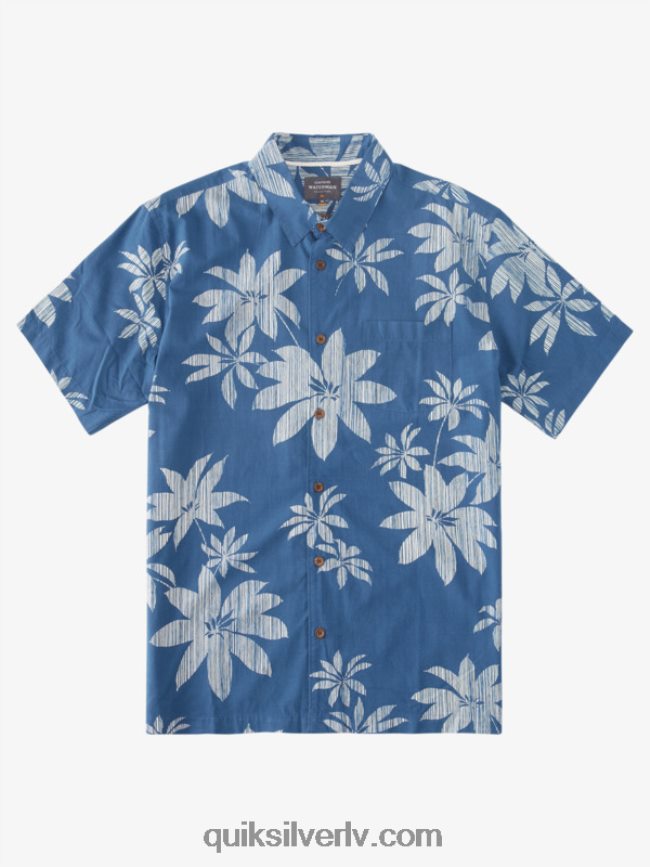 vīriešiem Quiksilver ūdensvīra karsto nakti krekls ar īsām piedurknēm praporščiks zilas karstas naktis 88064R1488