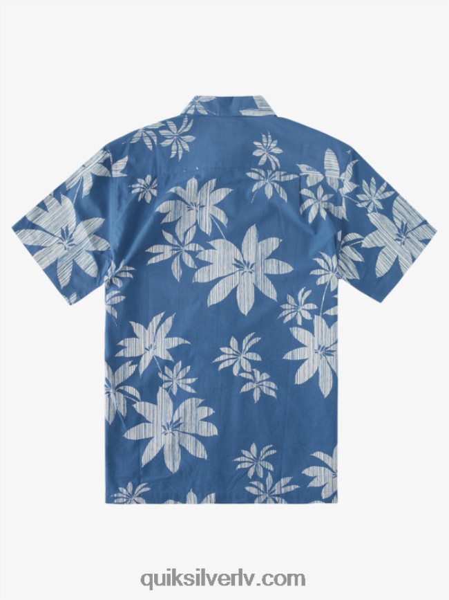 vīriešiem Quiksilver ūdensvīra karsto nakti krekls ar īsām piedurknēm praporščiks zilas karstas naktis 88064R1488