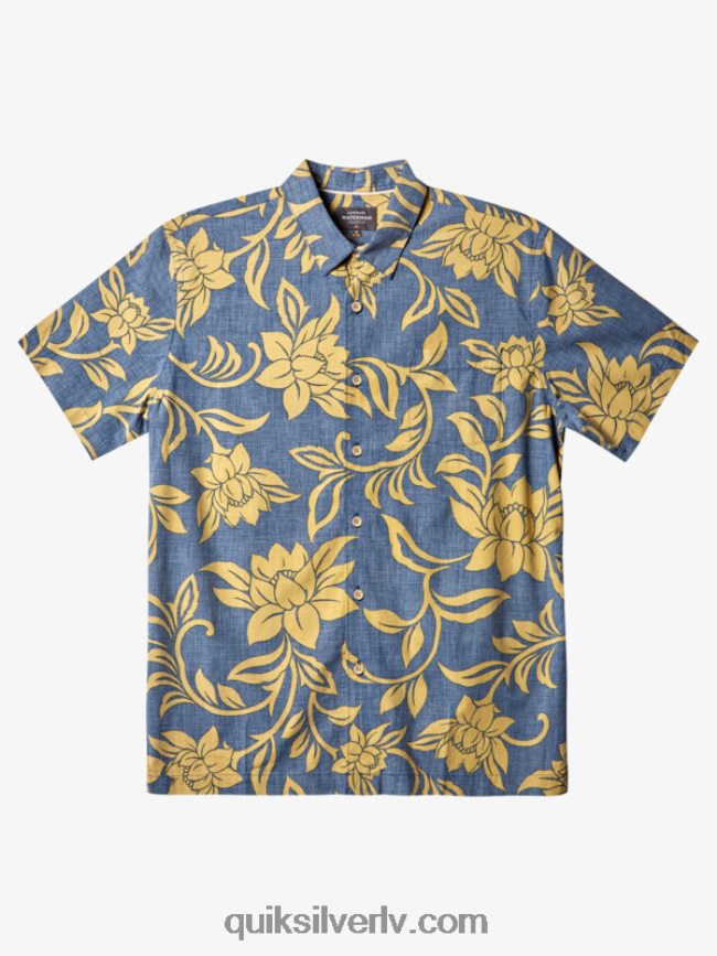 vīriešiem Quiksilver ūdensvīra krekls ar īsām piedurknēm katru nedēļas nogali praporščiks zils katru nedēļas nogali w 88064R290