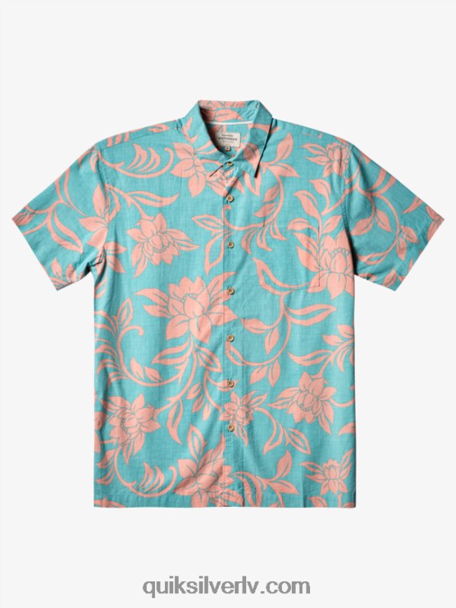 vīriešiem Quiksilver ūdensvīra krekls ar īsām piedurknēm katru nedēļas nogali zils tirkīzs katru nedēļas nogali w 88064R288