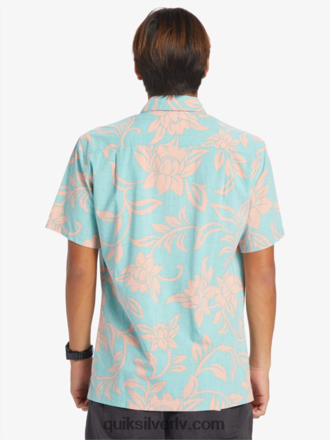 vīriešiem Quiksilver ūdensvīra krekls ar īsām piedurknēm katru nedēļas nogali zils tirkīzs katru nedēļas nogali w 88064R288