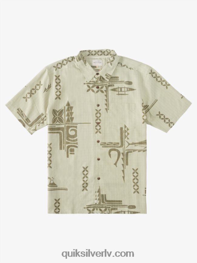vīriešiem Quiksilver ūdensvīra krekls ar īsām piedurknēm tēja liels loms 88064R863