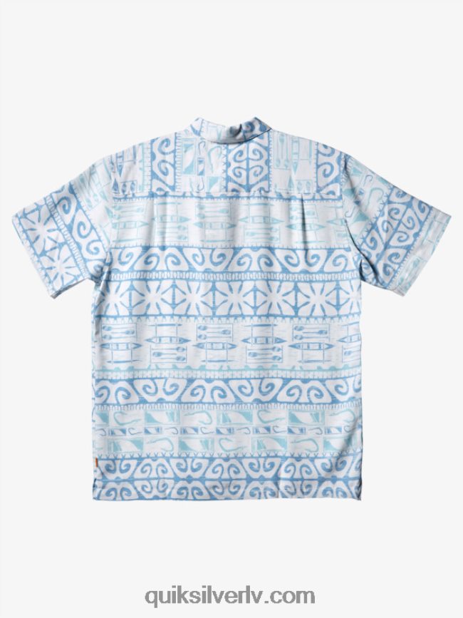 vīriešiem Quiksilver ūdensvīra krekls pie kokiem ar īsām piedurknēm krēslas zils pie kokiem 88064R293