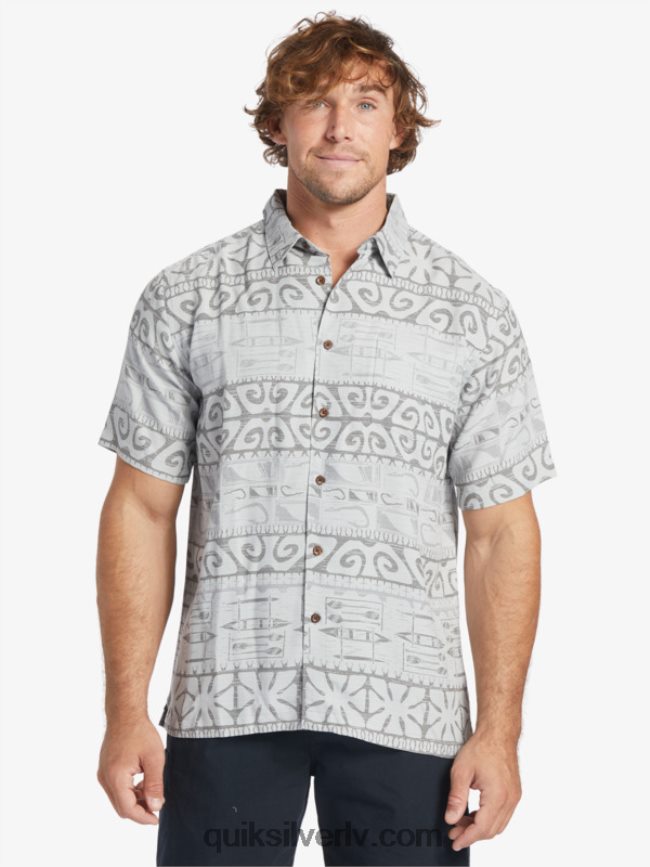 vīriešiem Quiksilver ūdensvīra krekls pie kokiem ar īsām piedurknēm ostas migla pie kokiem 88064R292