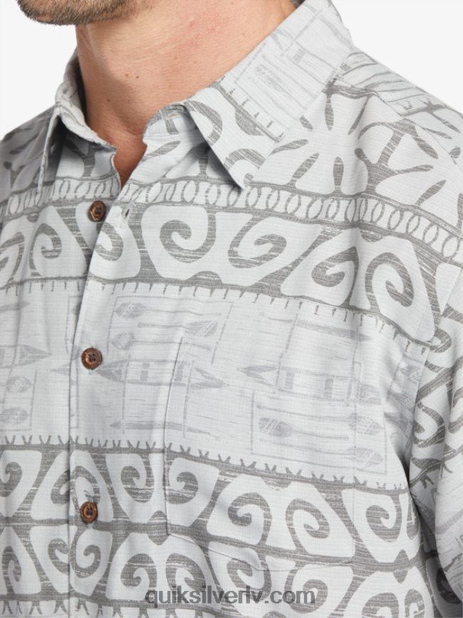 vīriešiem Quiksilver ūdensvīra krekls pie kokiem ar īsām piedurknēm ostas migla pie kokiem 88064R292
