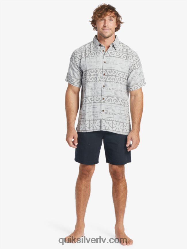 vīriešiem Quiksilver ūdensvīra krekls pie kokiem ar īsām piedurknēm ostas migla pie kokiem 88064R292