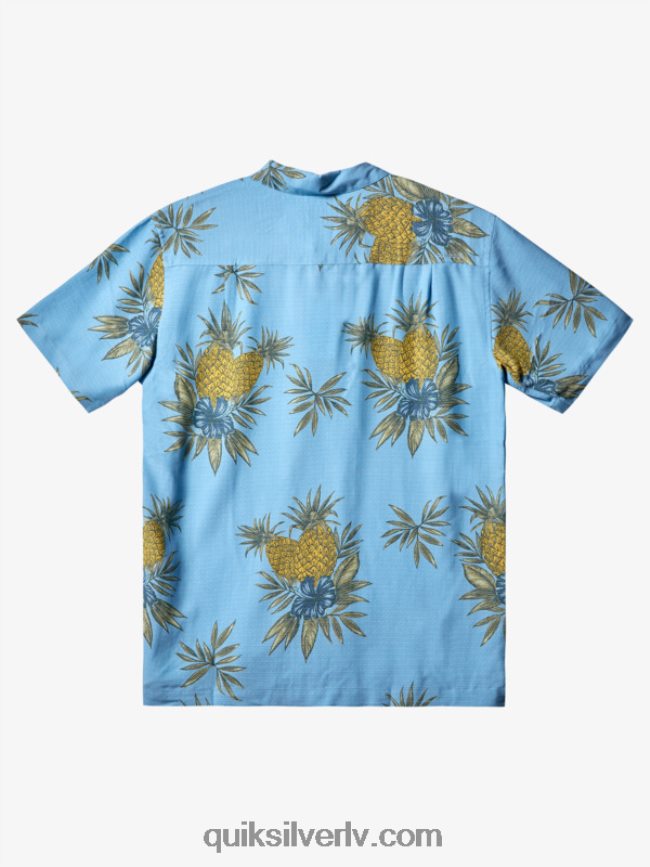 vīriešiem Quiksilver ūdensvīra lauka darba krekls ar īsām piedurknēm krēslas zils lauka darbs 88064R448