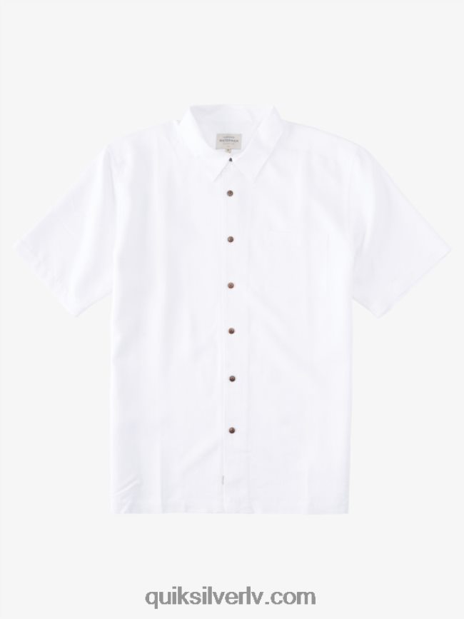 vīriešiem Quiksilver ūdensvīra manele bay krekls ar īsām piedurknēm balts 88064R799