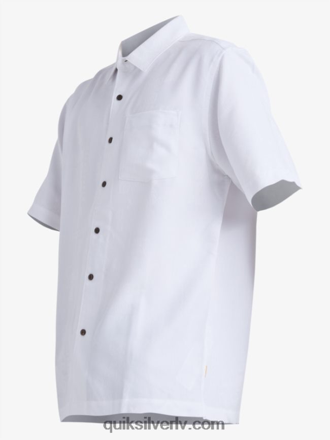 vīriešiem Quiksilver ūdensvīra manele bay krekls ar īsām piedurknēm balts 88064R799