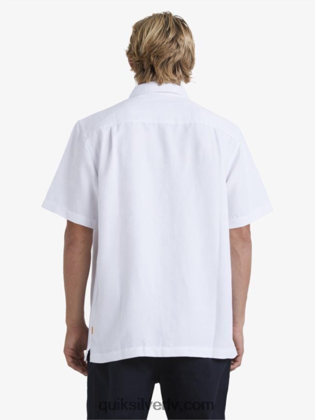 vīriešiem Quiksilver ūdensvīra manele bay krekls ar īsām piedurknēm balts 88064R799