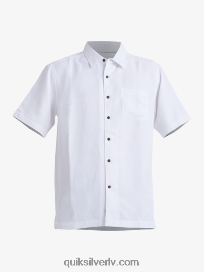 vīriešiem Quiksilver ūdensvīra manele bay krekls ar īsām piedurknēm balts 88064R799