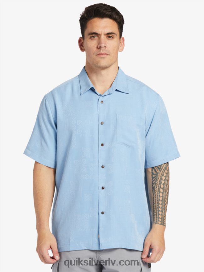 vīriešiem Quiksilver ūdensvīra manele bay krekls ar īsām piedurknēm krēslas zils 88064R800