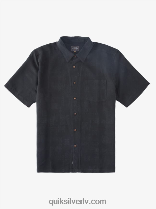 vīriešiem Quiksilver ūdensvīra manele bay krekls ar īsām piedurknēm melns 88064R798