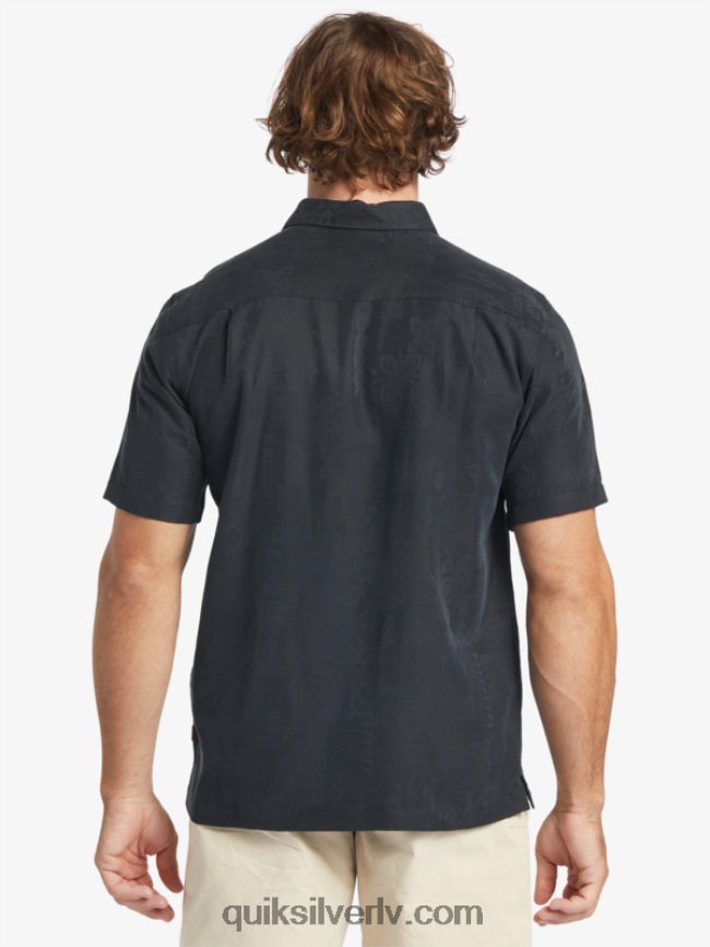 vīriešiem Quiksilver ūdensvīra manele bay krekls ar īsām piedurknēm melns 88064R798