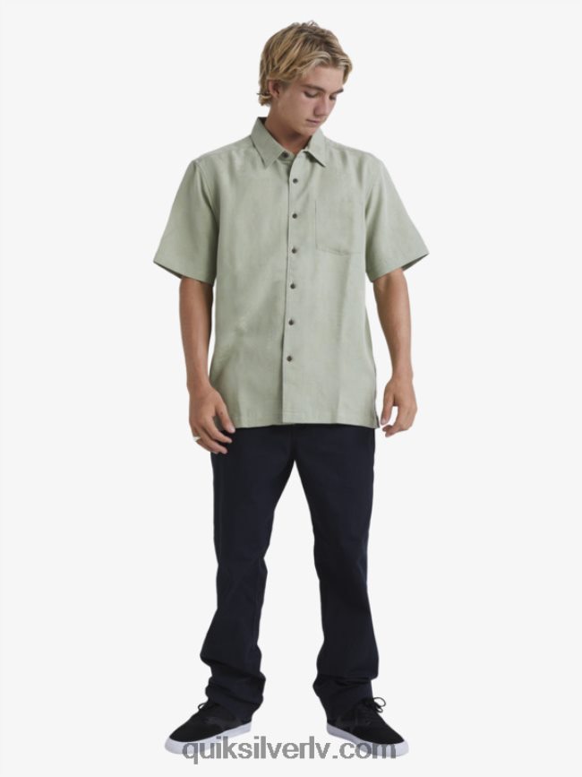 vīriešiem Quiksilver ūdensvīra manele bay krekls ar īsām piedurknēm tēja 88064R801
