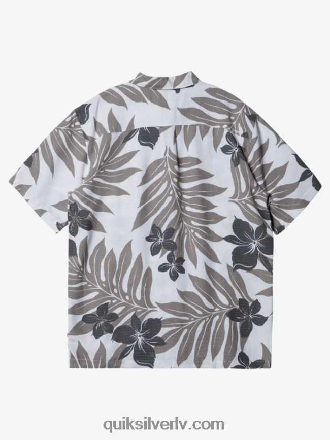 vīriešiem Quiksilver ūdensvīra shonan krekls ar īsām piedurknēm balts melns 88064R992