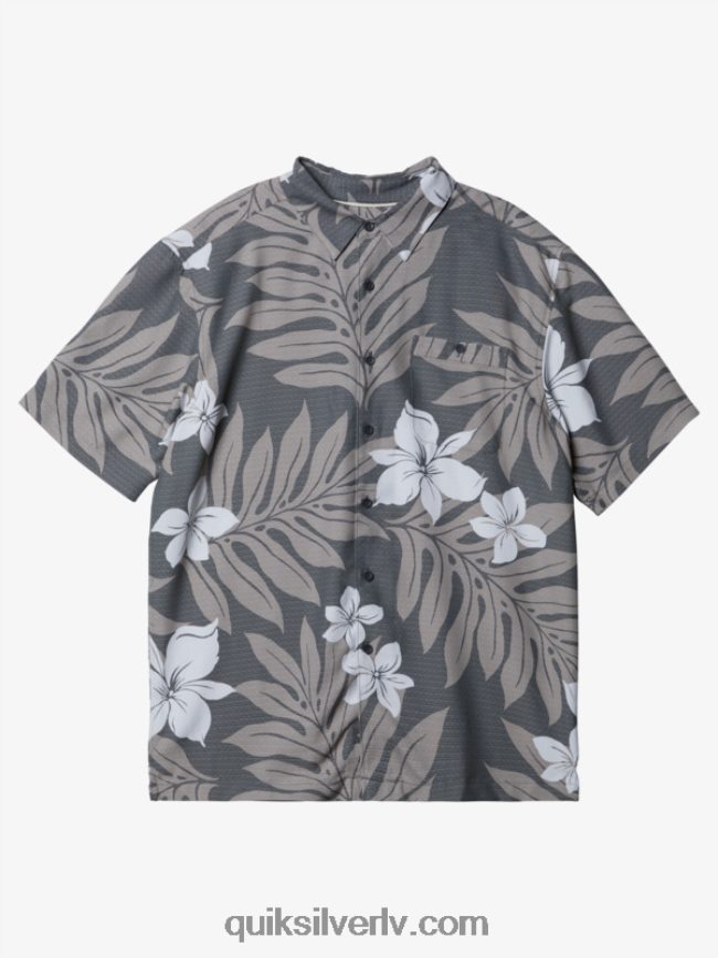 vīriešiem Quiksilver ūdensvīra shonan krekls ar īsām piedurknēm tumšs šīferis 88064R993
