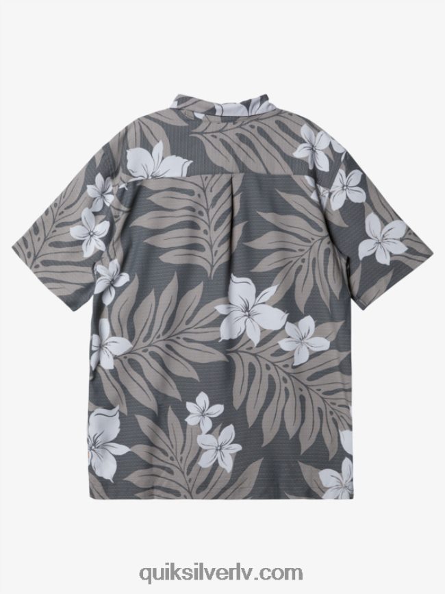 vīriešiem Quiksilver ūdensvīra shonan krekls ar īsām piedurknēm tumšs šīferis 88064R993