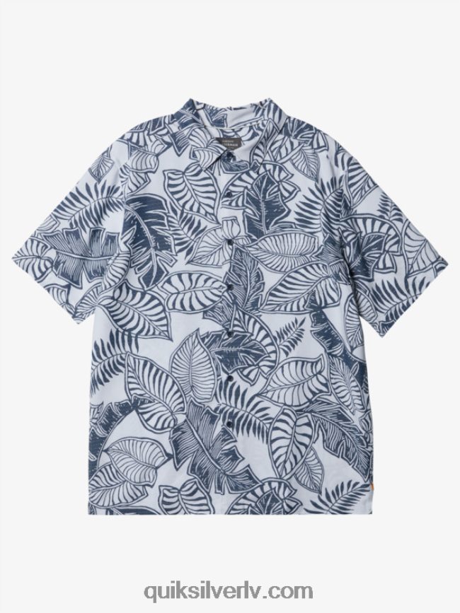 vīriešiem Quiksilver ūdensvīra siesta krekls ar īsām piedurknēm galvenais zils 88064R1364
