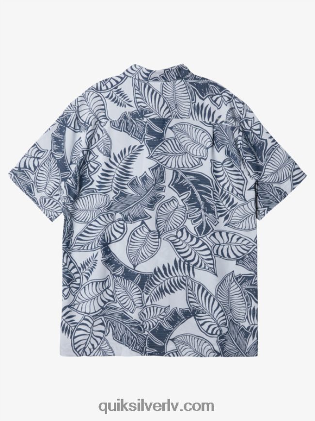 vīriešiem Quiksilver ūdensvīra siesta krekls ar īsām piedurknēm galvenais zils 88064R1364