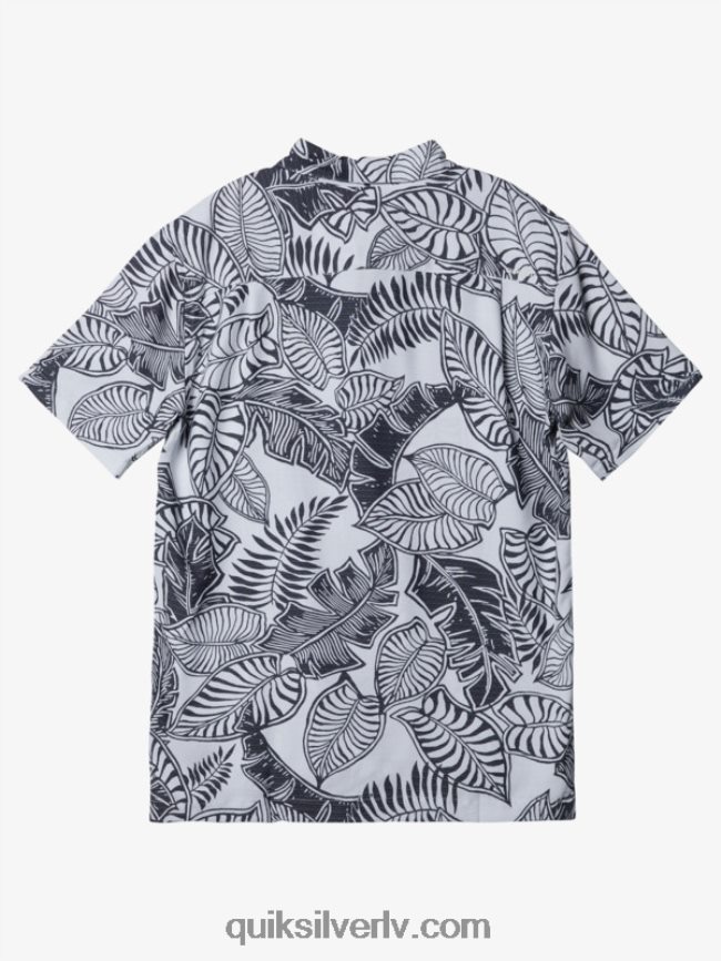 vīriešiem Quiksilver ūdensvīra siesta krekls ar īsām piedurknēm melns balts 88064R1365