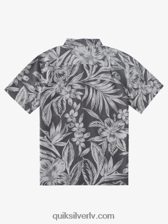 vīriešiem Quiksilver Ūdensvīra vēlo brokastu laika krekls ar īsām piedurknēm melnās vēlās brokastis dienas 88064R1336