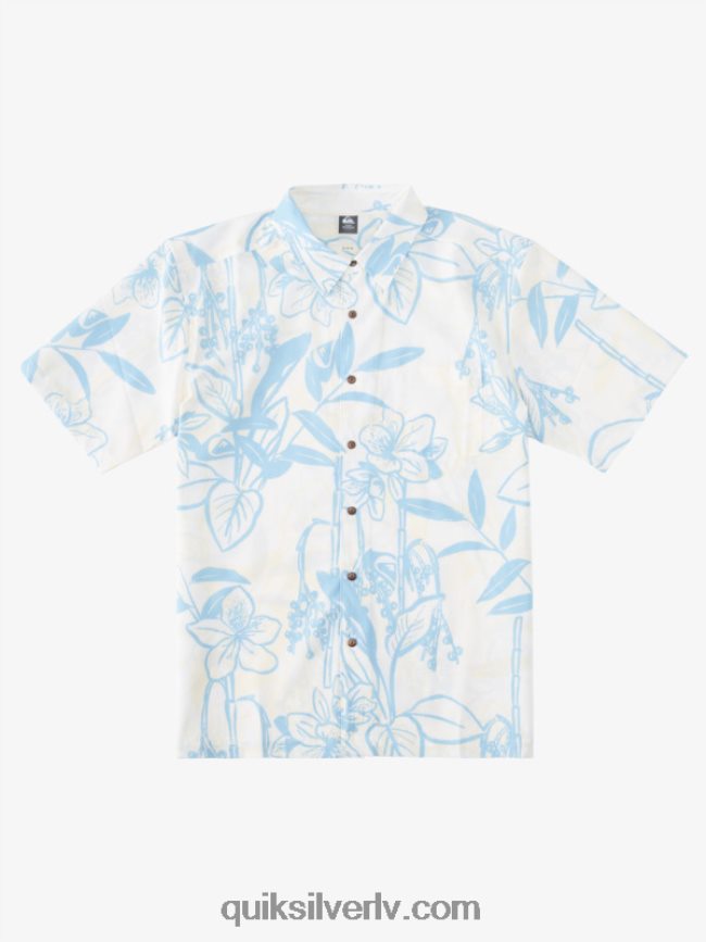 vīriešiem Quiksilver ūdensvīra vaļīgs havajiešu krekls balti vaļīgi veidi 88064R1327