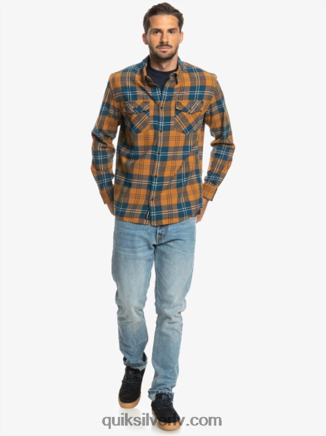 vīriešiem Quiksilver harelaw elastīgs krekls ar garām piedurknēm brūnā cukura harelaw 88064R1508