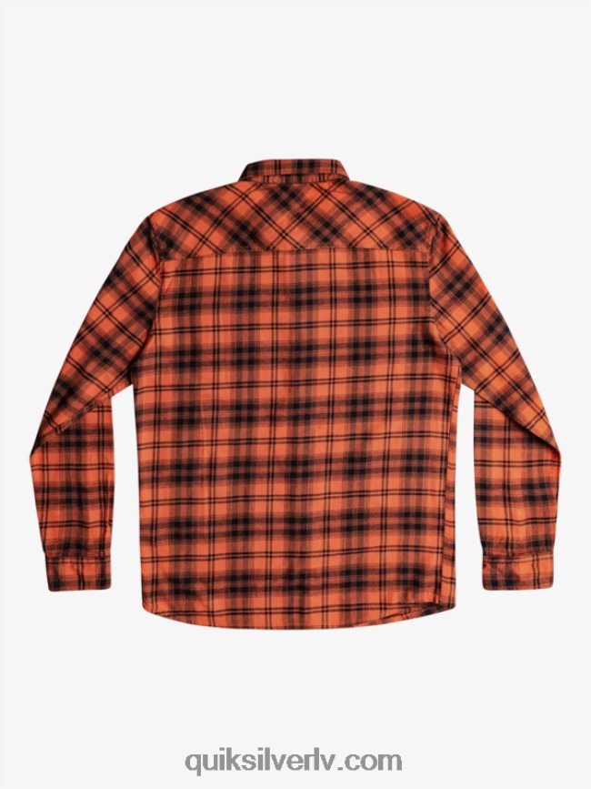 vīriešiem Quiksilver hatton krekls ar garām piedurknēm sadedzināta okera cepure 88064R1559