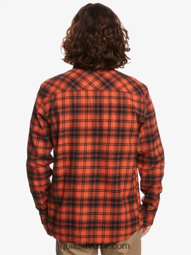 vīriešiem Quiksilver hatton krekls ar garām piedurknēm sadedzināta okera cepure 88064R1559